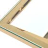 GOLDEN HELP TABLE, metal base, transparent glass top, glamour-2 style