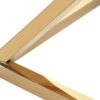 GOLDEN HELP TABLE, metal base, transparent glass top, glamour-3 style