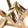 GOLD LEVEL TABLE, metal base, transparent glass top, glamour style, premium