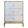 CARTON BOARD with drawers, white and gold, high gloss finish, exclusive 3 drawers