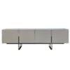 RTV BOARD with cashmere finish, fluted, gold details, sintered top, modern style