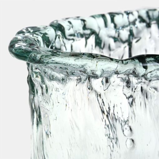VASON made of hand-formed transparent glass, unique texture, modern, exclusive