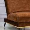 FOLDING PUFA on metal legs with beech wood frame, fabric of your choice, modern style, armchair function