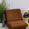 FOLDING PUFA on metal legs with beech wood frame, fabric of your choice, modern style, unique