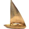 DECORATION FIGURINE sailboat, aluminum, gold, for gift, unique