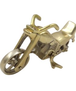 DECORATION FIGURE aluminum motorcycle in antique brass color