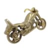 DECORATION FIGURE aluminum motorcycle in antique brass color, exclusive