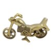 DECORATIVE FIGURE aluminum motorcycle in antique brass color, beautiful