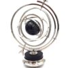 DECORATIVE FIGURE astrolabe with globe, silver and black, modern style, exclusive