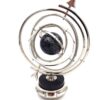 DECORATIVE FIGURE astrolabe with globe, silver and black, modern style, unique