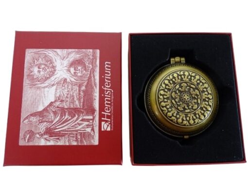 DECORATIVE FIGURE brass compass with sundial, ideal for a gift, exclusive