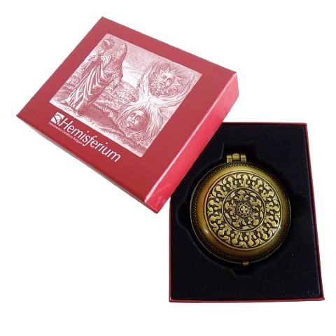 DECORATIVE FIGURE brass compass with sundial, ideal for gift, classic