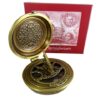 DECORATIVE FIGURE brass compass with sundial, perfect for a gift, unique