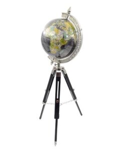 ORNAMENTAL GLOBUS on a wooden tripod, colorful map, perfect for a gift