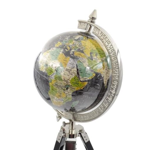 ORNAMENTAL GLOBUS on a wooden tripod, colorful map, perfect for a gift, beautiful