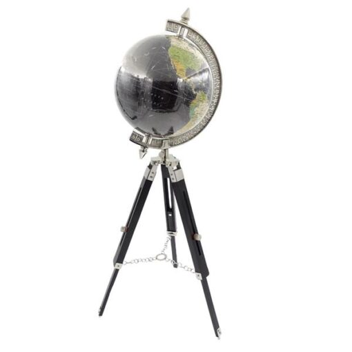 ORNAMENTAL GLOBUS on a wooden tripod, colorful map, perfect for a gift, unique