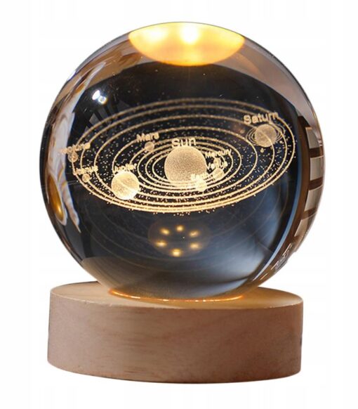 ILLUMINATED BALL with solar system inside, modern style decoration-1