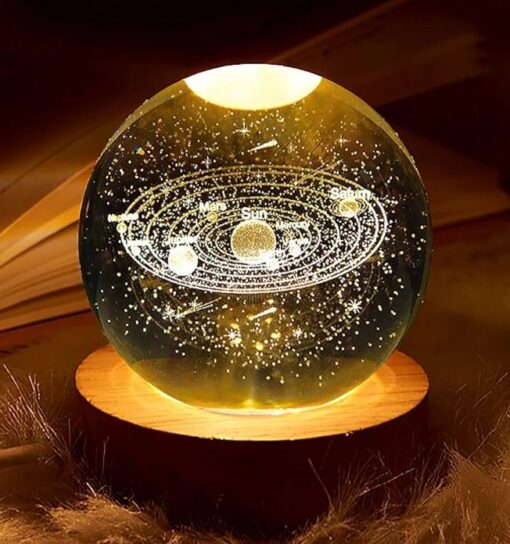 ILLUMINATED BALL with solar system inside, modern style decoration-2