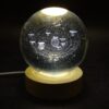 LIGHTED sphere with solar system inside, modern style decoration, for gift